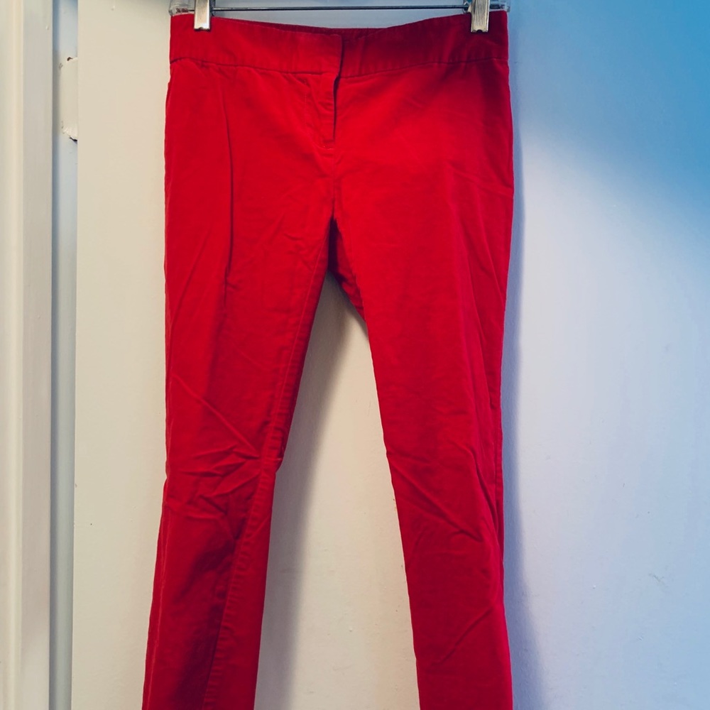 Ann Taylor LOFT Red Velvet Pants Marisa 00 Petite